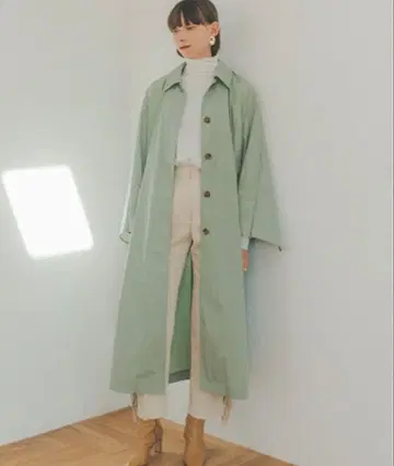 CLANE 백프릴 싱글 코트 민트 컬러