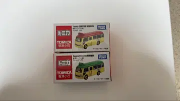 토미카 아시아 한정판 홍콩 미니버스 빨간색/그린 2대 세트