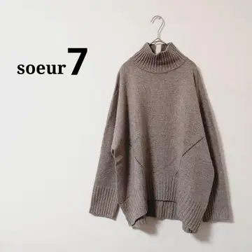 시착만 한 상품 [ soeur7 ] 스르*하이넥 니트*베이지*야마다야