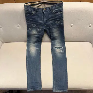 STUDIOUS 넘버나인 데미지 가공 스키니 데님