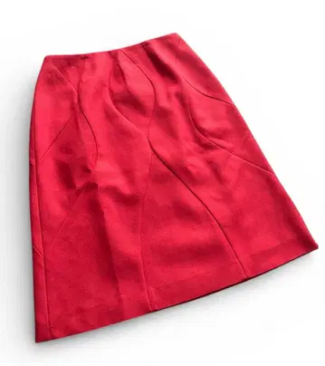 시빌라 무릎 기장 스커트 L 빨간색