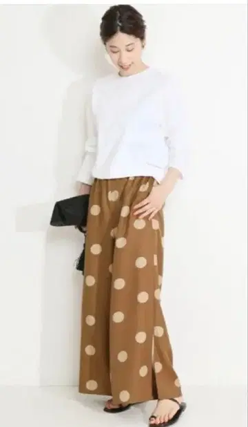 VERMEIL par iena 도트 와이드 팬츠