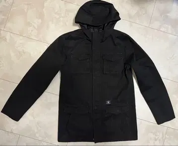 DC Shoes 블랙 후드 부착 모즈 코트