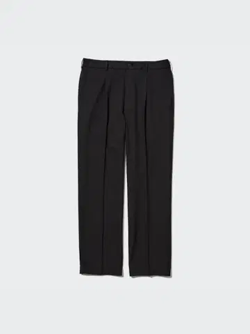 미사용 새상품 유니클로 턱 와이드 팬츠 M 블랙