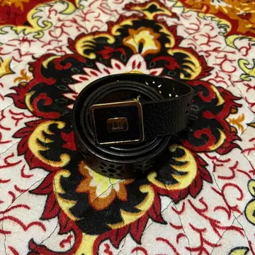 던힐 블랙 레더 벨트