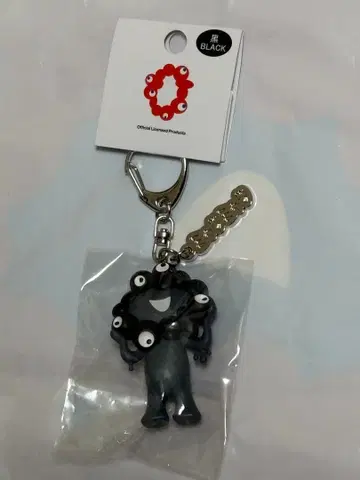 블랙 미야쿠미야쿠 입체 PVC 플레이트 부착 키링