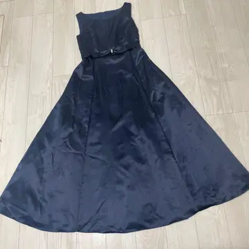 네이비 컬러 롱 드레스