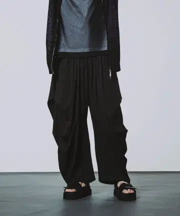 NO ID. 체인지 개더 드레이프 트라우저