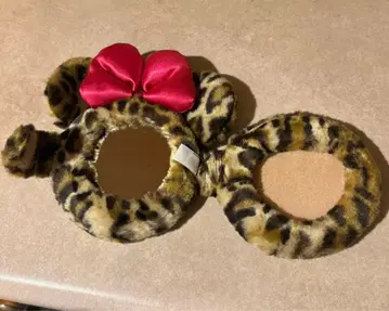 레오파드 무늬 미니 거울 키링