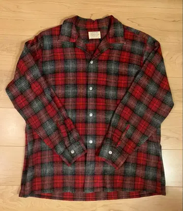 최고급 50s USA제 ARROW 플란넬 셔츠 옴브레 체크