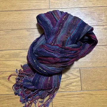 보라색 계열 스트라이프 스톨