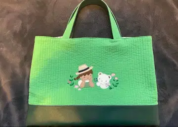 파미리아 비오는날 콜라보 MILK 그린 토트백