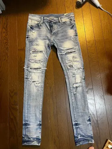 Mnml 라이트 블루 데님 슬림핏 스키니 x165 30