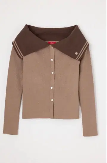 rienda POLO BCS 콜라보 리엔다 오프숄더 상의 브라운