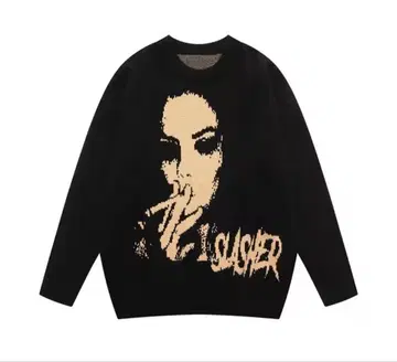 트레셔 그래픽 프린트 스웨터