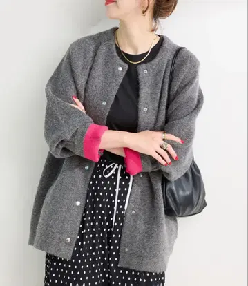 2층 스무스 니트 롱 가디건