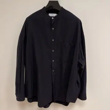 그라프 페이퍼 오버사이즈드 밴드 카라 셔츠 옥스포드 블랙F