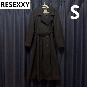 RESEXXY 리젝시 플레어 디자인 롱 코트 S 블랙