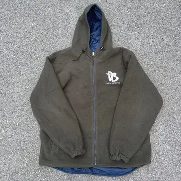 90s FUBU 플리스 자켓 나일론 리버서블 지퍼 후드티