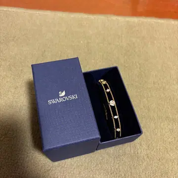 Swarovski 골드 더블 체인 팔찌