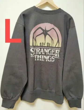 새상품 GU 기묘한 이야기 헤비웨이트 맨투맨 미지의 세계 L