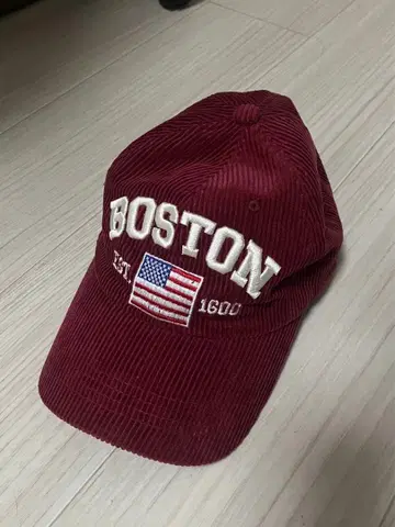 코듀로이 캡 보르도 와인 레드 한국