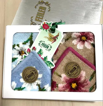 FEILER 꽃무늬 손수건 2장 세트