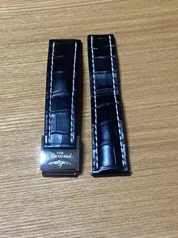 브라이틀링 정품 악어가죽 스트랩 정품 D 버클 22mm-20mm 새상품급