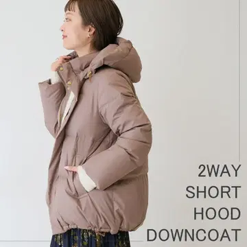 SLOBE IENA 2WAY 숏 후드 다운 38