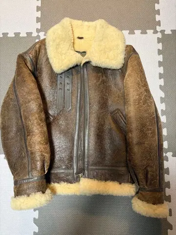 도그파이트 B-3 무스탕 플라이트 자켓 M 브라운 양가죽