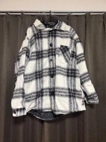 플리스 체크 무늬 자켓 남성용 3XL 미사용 새상품