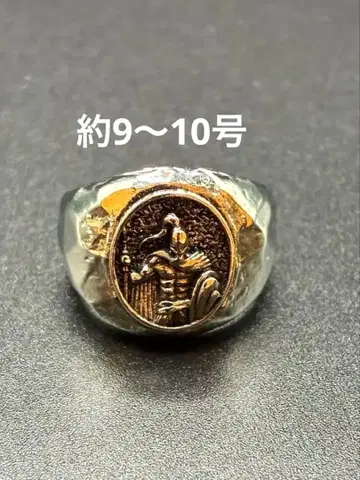 전사 모티브 빈티지 반지 [ 약 9~10호 ]