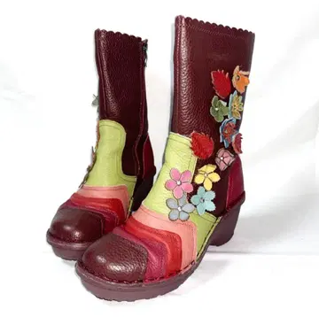 에스타시온 가죽 웨지 부츠