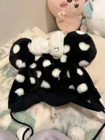 디즈니 팬캡 도트 블랙 도트 미니