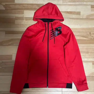 뉴발란스 후드 부착 후드티 L 빨간색