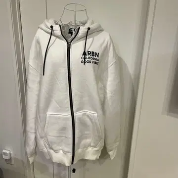 ARBN 보아 안감 백 프린트 지퍼 후드티