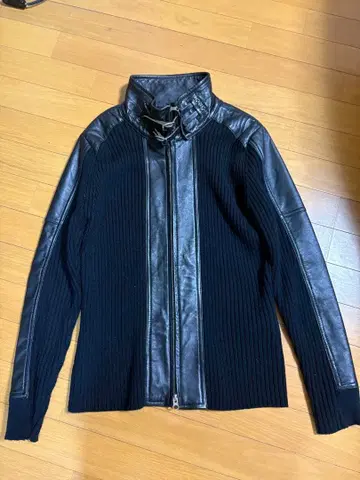 AVIREX 드라이버 니트 램 가죽 6194010 천연 가죽 자켓