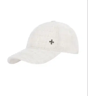 andwang 트위드 클래식 로고 캡 화이트