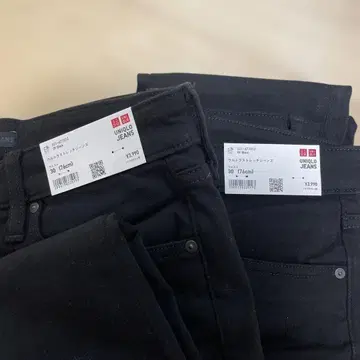 [ 2벌 유니클로 울트라 스트레치 진스 30[76cm] 미사용 새상품 ]