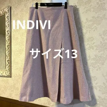 새상품급 빅 사이즈 13 인디비 허리밴딩 롱 플레어 스커트