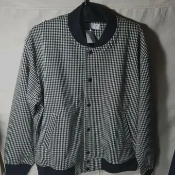 체크 무늬 점퍼/블루종