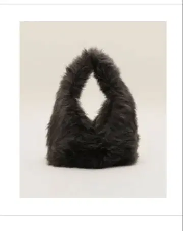 NOBLE 인조 모피 미니 백 그레이