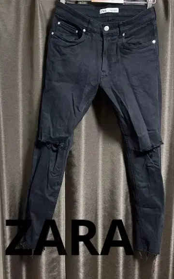 ZARA MAN 데님 블랙 데미지