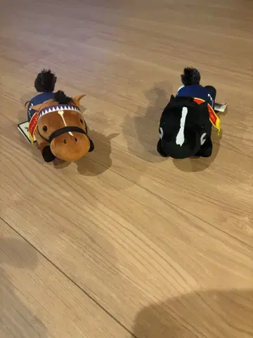 말 봉제 인형 세트 (브라운 블랙)