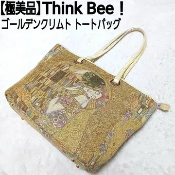 [컨디션 최상] Think Bee! 골든 클림트 토트백 자카드 직물