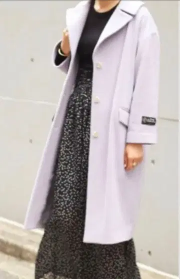 Spick&Span 피크드 칼라 코트 라벤더 체스터 코트