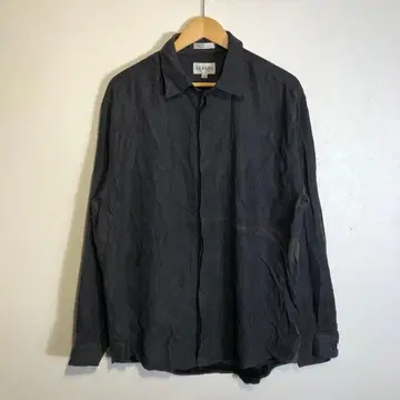 ALEANI 다크 그레이 긴팔 셔츠 L