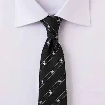 스트라이프 플뢰르 드 리스 넥타이