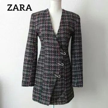 ZARA 자켓풍 트위드 미니 원피스 비쥬핀 포함