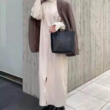 [russet] 엠보싱 2way 핸드백 브라운